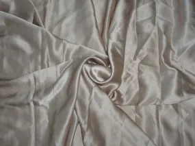 100% PURE SILK SATIN FABRIC 100 GRAMS BEIGE COLOR 44" wide [7058]