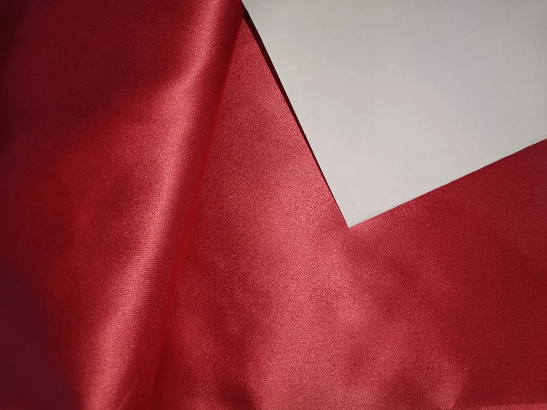 100% PURE SILK SATIN FABRIC 118 GRAMS CORAL COLOR 44&quot;'wide [31.46 MOMME]