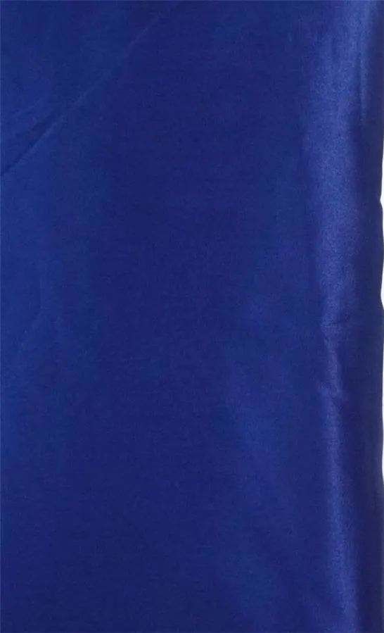 100% PURE SILK SATIN FABRIC 120 GRAMS ROYAL BLUE colour 44" wide MIX_5[3]