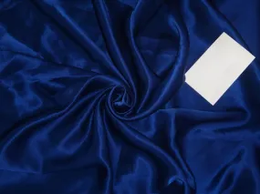 100% PURE SILK SATIN FABRIC 120 GRAMS ROYAL BLUE colour 44" wide MIX_5[3]