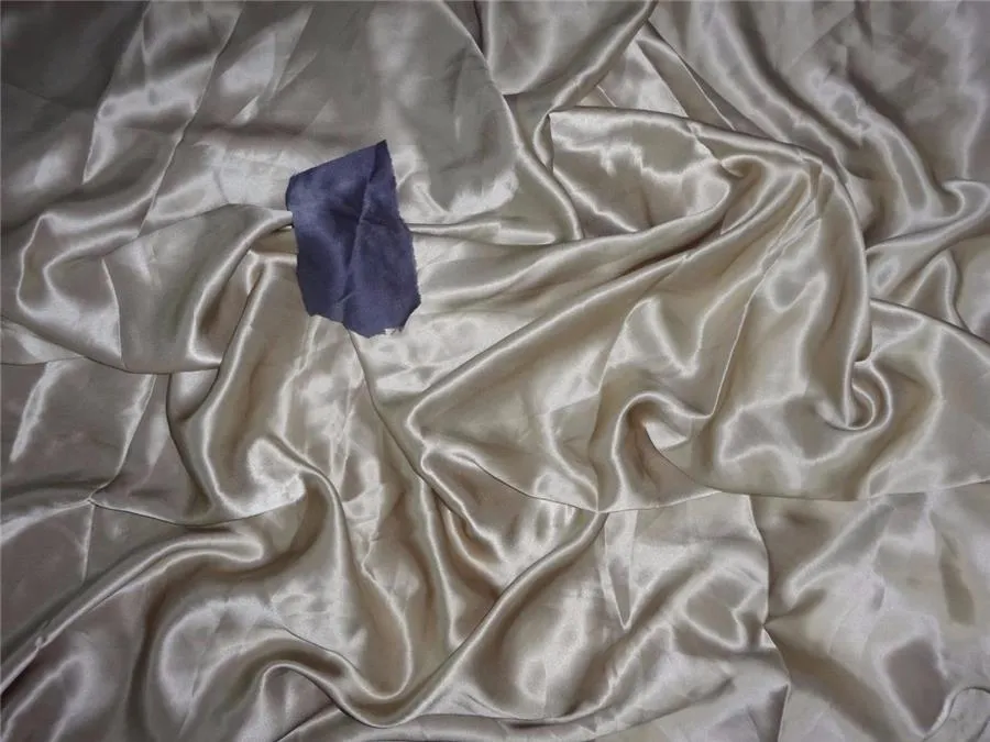 100% PURE SILK SATIN FABRIC 120 GRAMS SAND GOLD colour 54&quot; wide