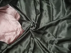 100% PURE SILK SATIN FABRIC 80 GRAMS AVACADO COLOR 44&quot;' wide