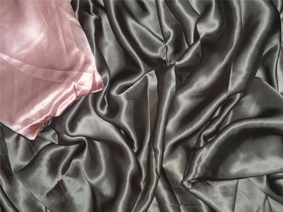 100% PURE SILK SATIN FABRIC 80 GRAMS AVACADO COLOR 44&quot;' wide