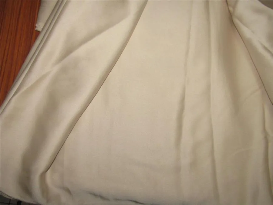 100% Silk LYCRA Satin fabric 80 gms 44&quot;WIDE - light beige