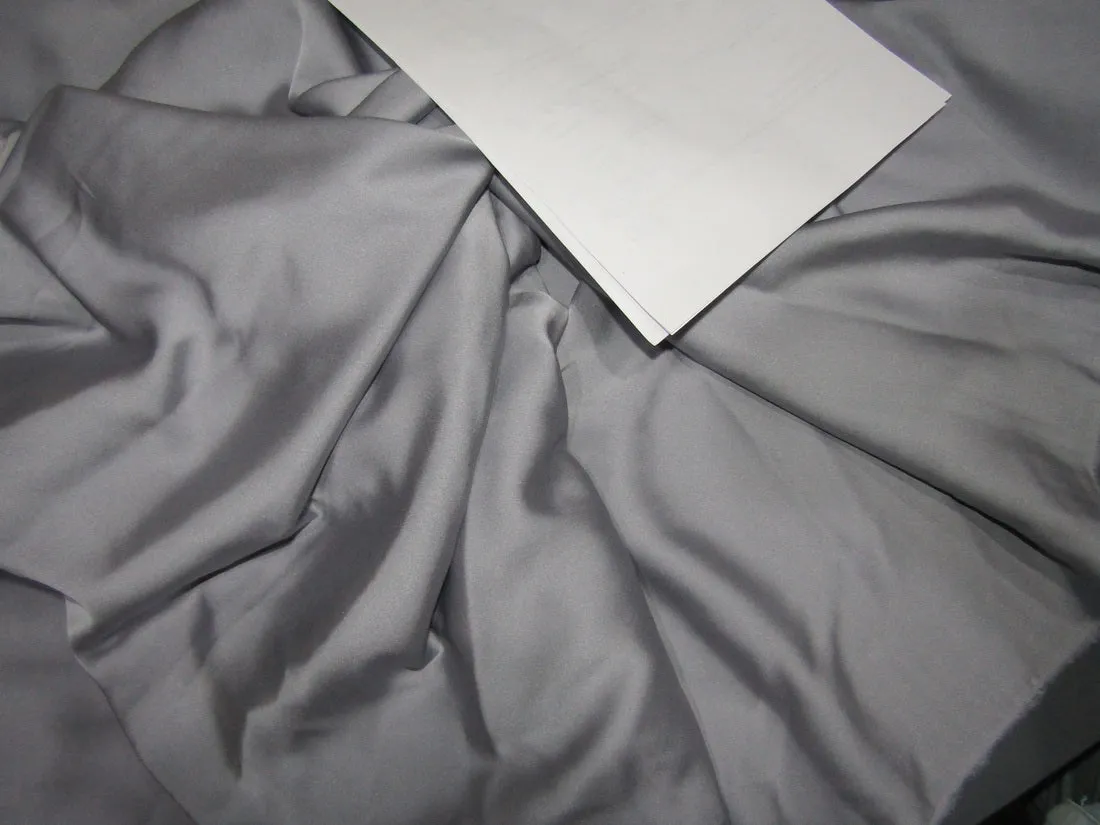 100% Silk LYCRA Satin fabric100 gms[27MM] 44&quot;WIDE - GREY