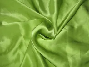 100% Silk Satin fabric 54" wide  APPLE GREEN 75 grams  [20 momme] [12995]