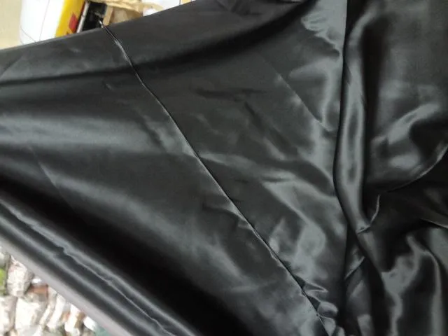 80 GRAM SILK SATIN CHARCOAL GREY 44&quot;