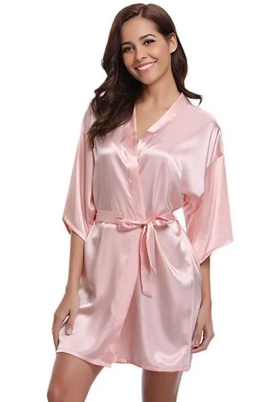 A| Silk Women Bridesmaid Robes Robes Ladies Dressing Gowns