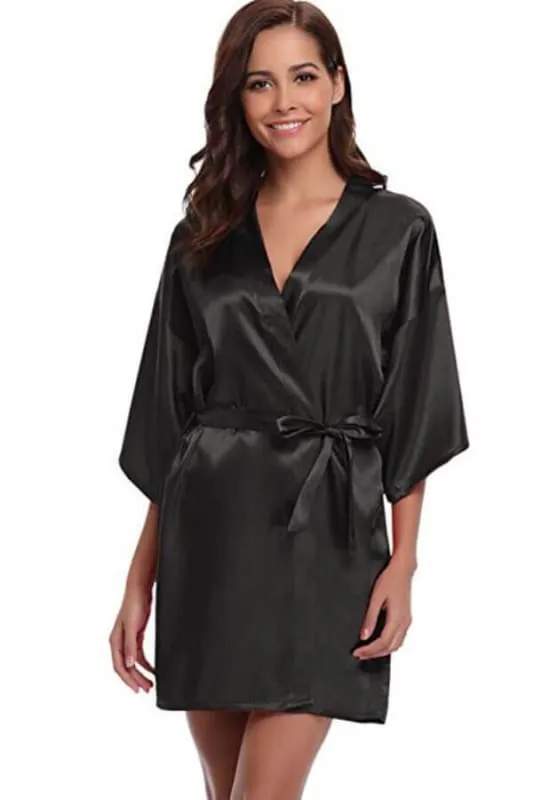 A| Silk Women Bridesmaid Robes Robes Ladies Dressing Gowns