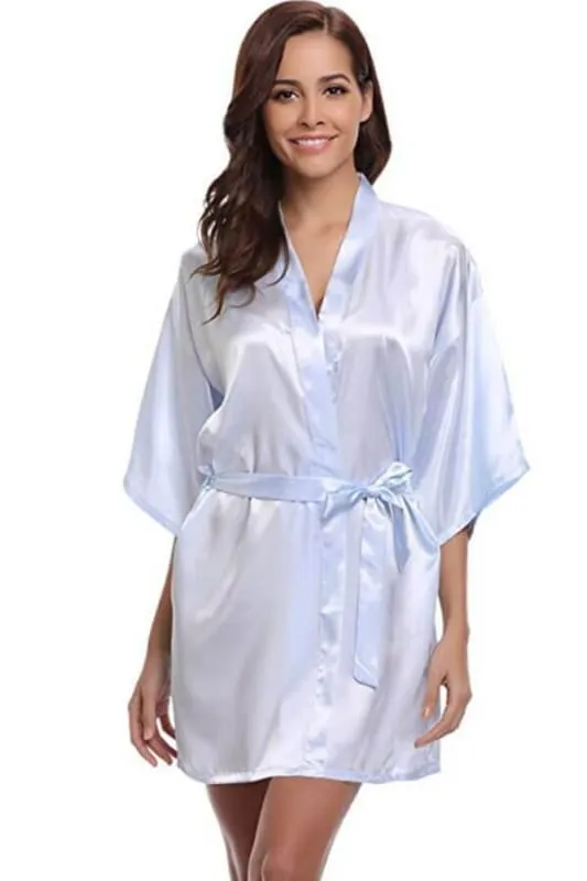 A| Silk Women Bridesmaid Robes Robes Ladies Dressing Gowns