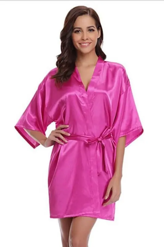 A| Silk Women Bridesmaid Robes Robes Ladies Dressing Gowns
