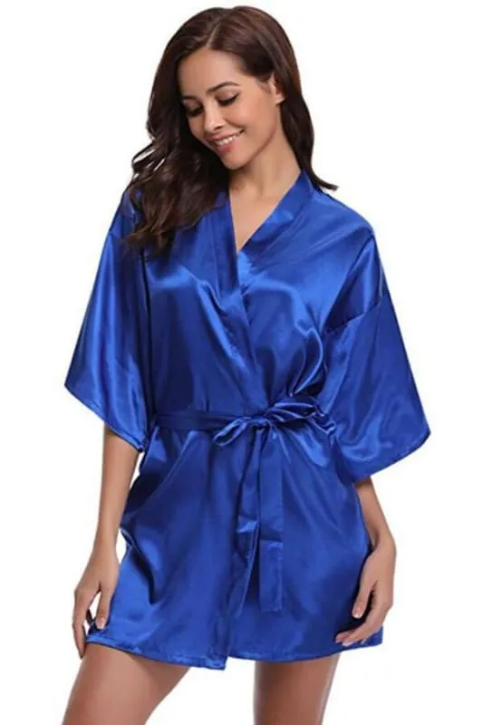A| Silk Women Bridesmaid Robes Robes Ladies Dressing Gowns