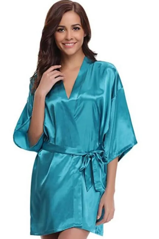 A| Silk Women Bridesmaid Robes Robes Ladies Dressing Gowns