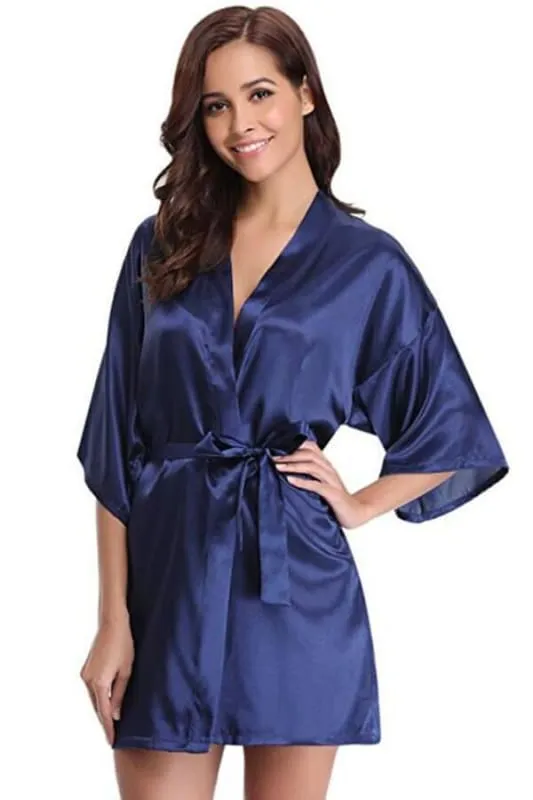 A| Silk Women Bridesmaid Robes Robes Ladies Dressing Gowns