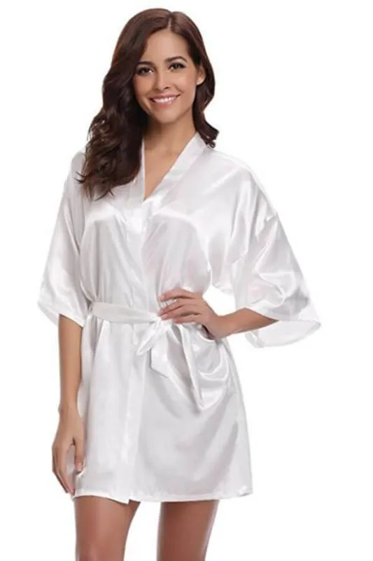 A| Silk Women Bridesmaid Robes Robes Ladies Dressing Gowns