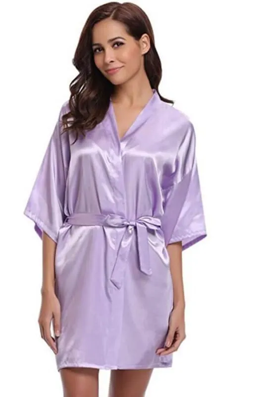 A| Silk Women Bridesmaid Robes Robes Ladies Dressing Gowns