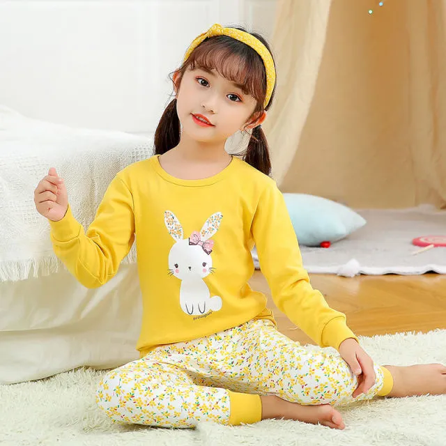 Boys /Girls Winter Pajamas Clothes Long Sleeve Children Clothing Sleepwear Cotton Pyjamas Sets For Kids 4 6 8 10 12 Years