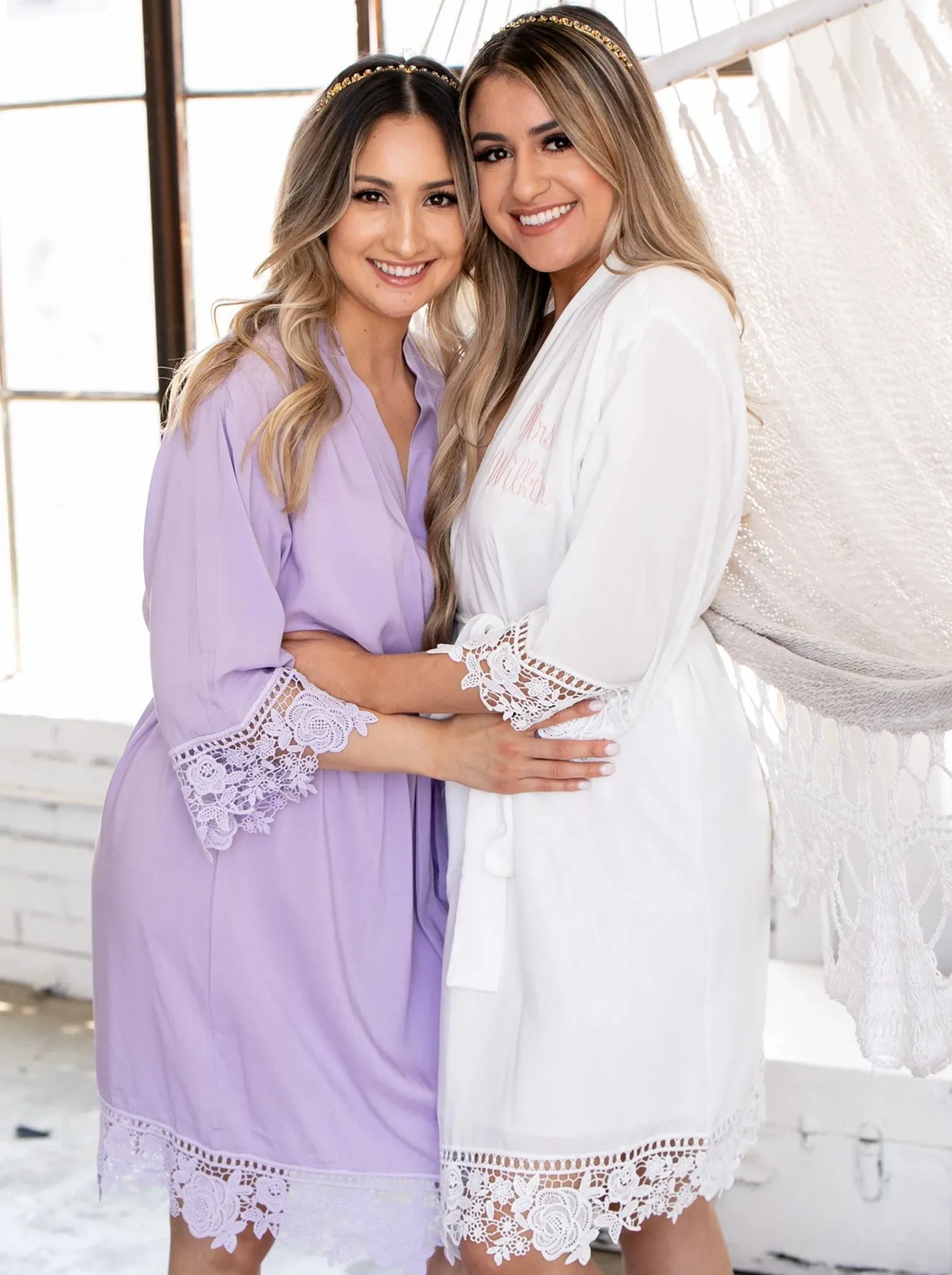 Brides Cotton Lace Robes