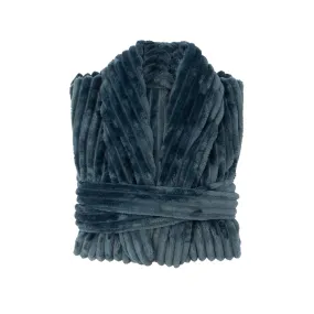 Channel Fleece Robe - Petrol