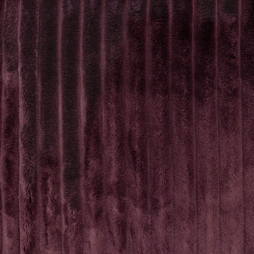 Channel Fleece Robe - Plum