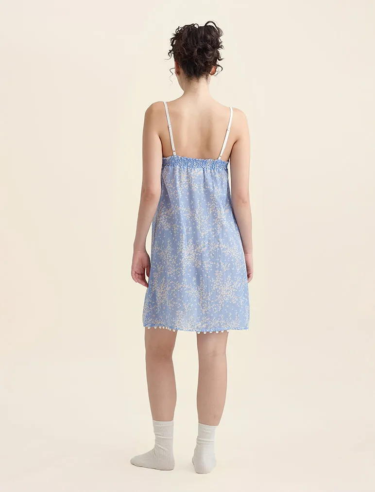 Cheri Blossom Lace Front Midi Nightie
