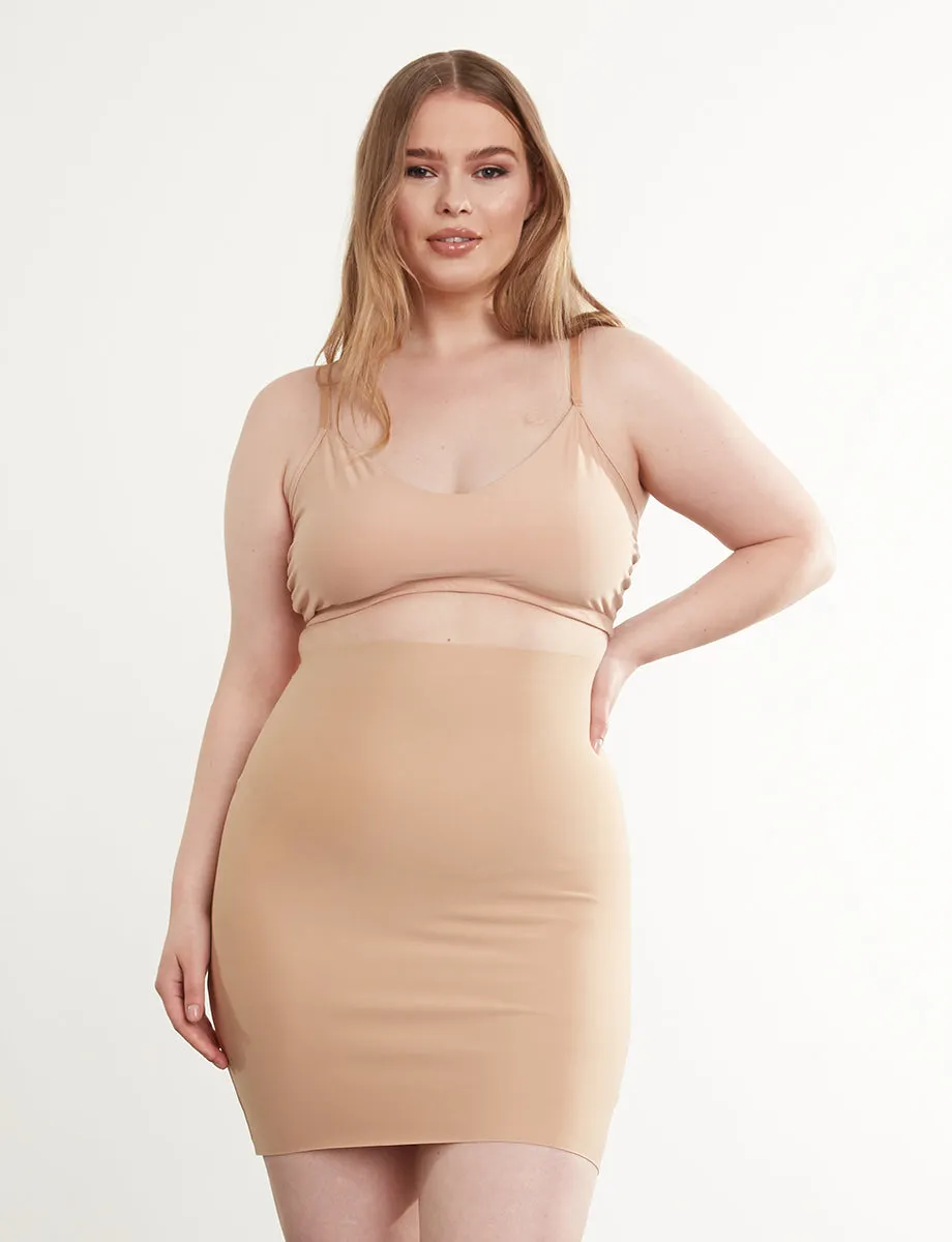 Commando Half Slip With Control Shorts in Beige