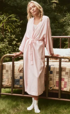 Cotton Robe in Slumber Stripe