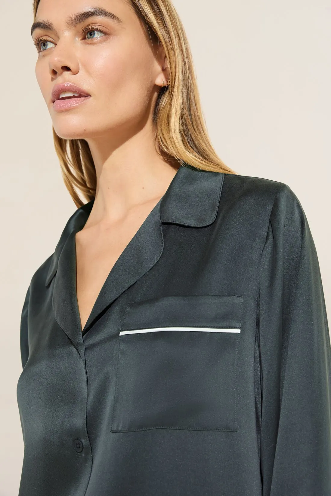 Inez Washable Silk Long PJ Set