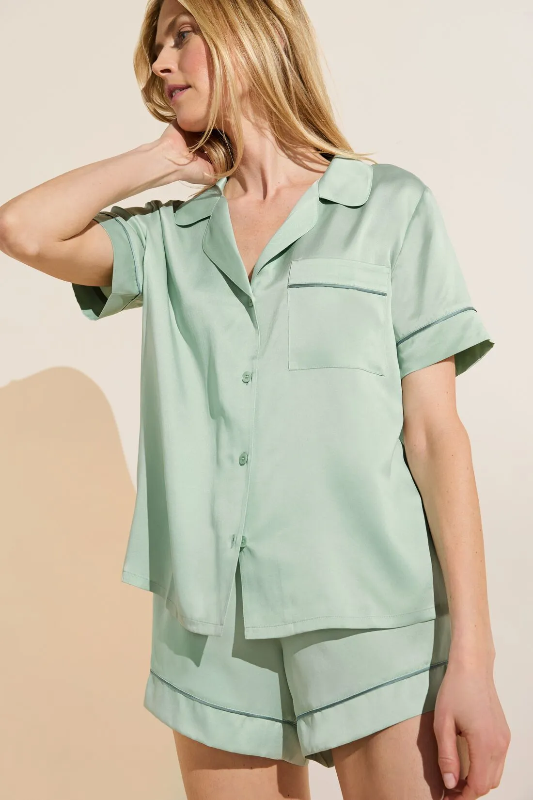 Inez Washable Silk Short PJ Set