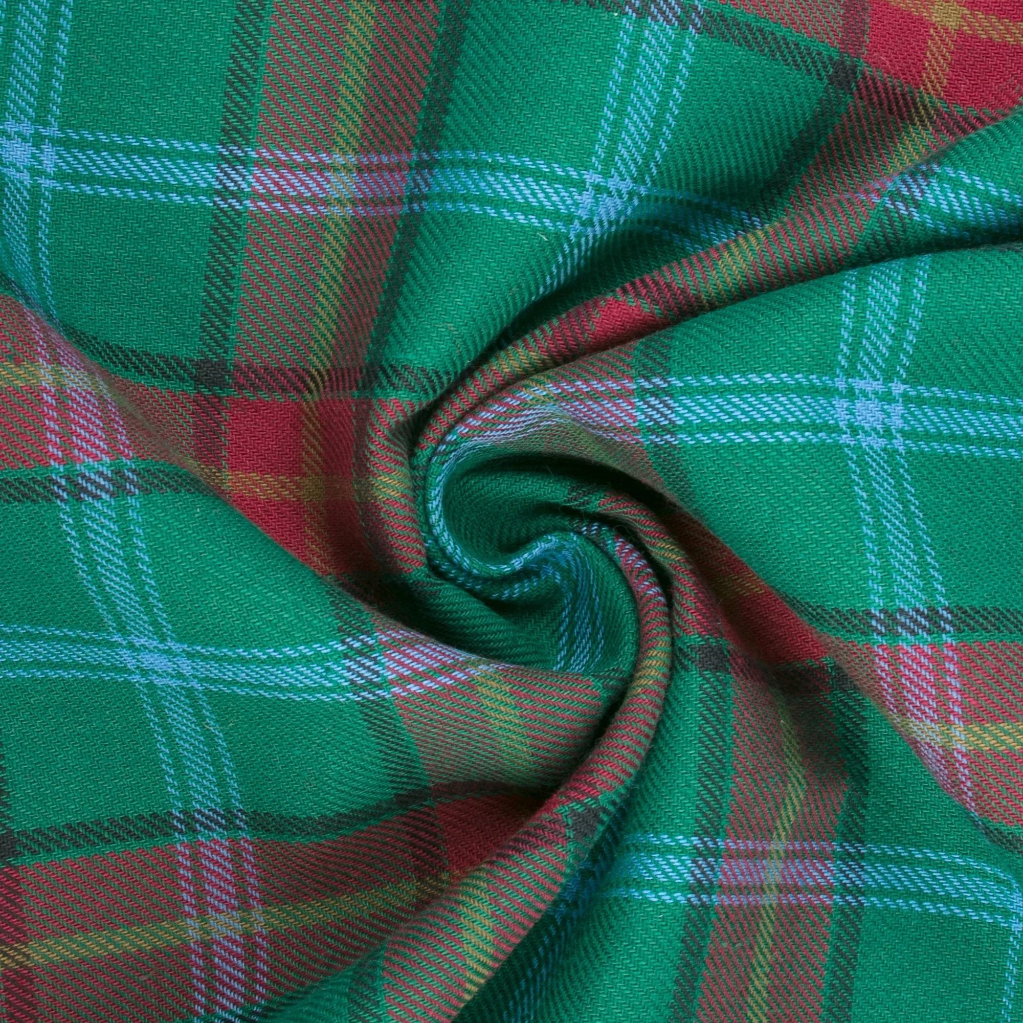 LONDON brushed plaid - Manitoba - Green / Red / Blue