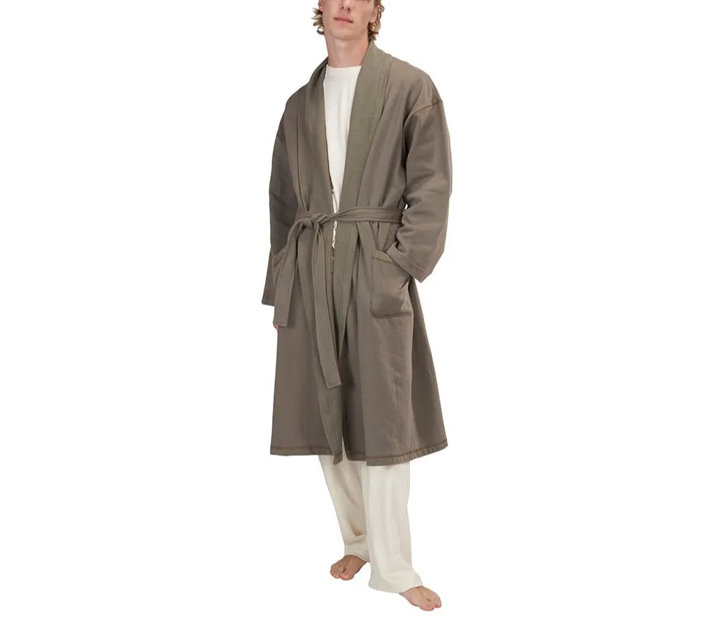 Mid-Length Fleece Robe | Fir Green