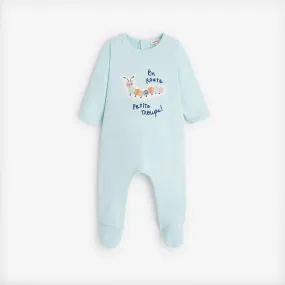 Newborn light blue footie pajama