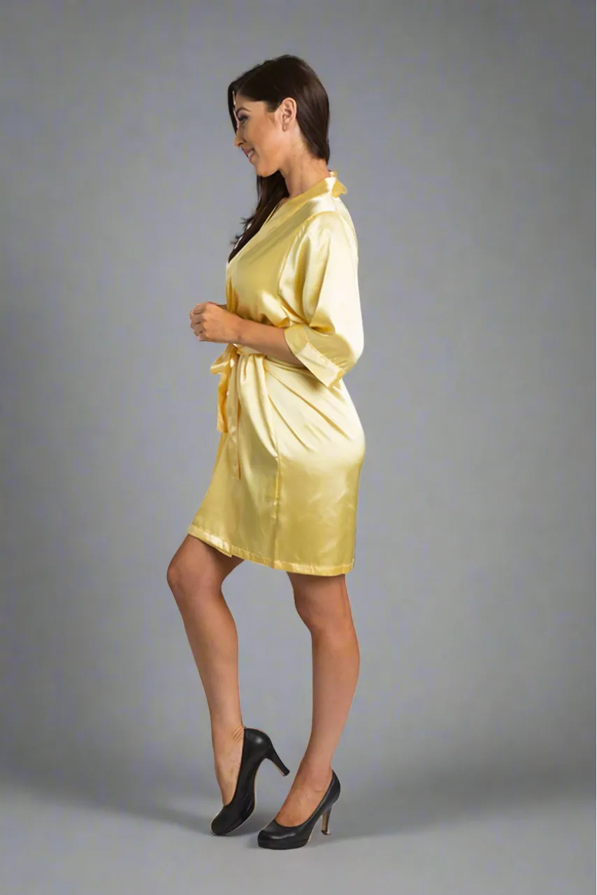 Personalized Embroidered Satin Robe