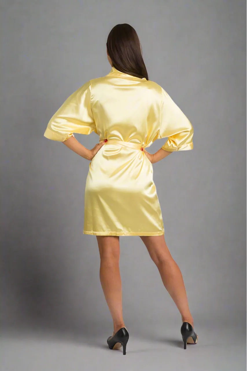 Personalized Embroidered Satin Robe
