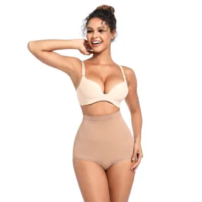 Seamless high waist push up pantie in Beige
