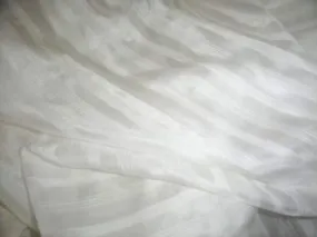 Silk satin stipe fabric 44" wide light ivory [102]