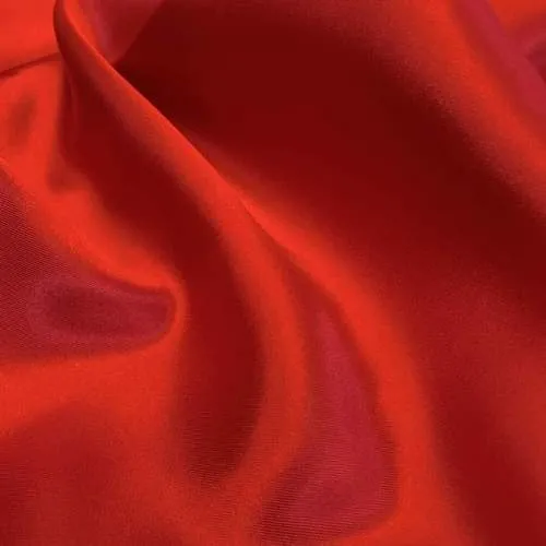 Stretch Imitation Silk Satin Charmeuse - Red #46 - Satin Fabric By The Yard