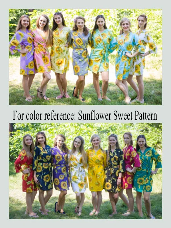 WHITE SUNFLOWER ROBES FOR BRIDESMAIDS | GETTING READY BRIDAL ROBES