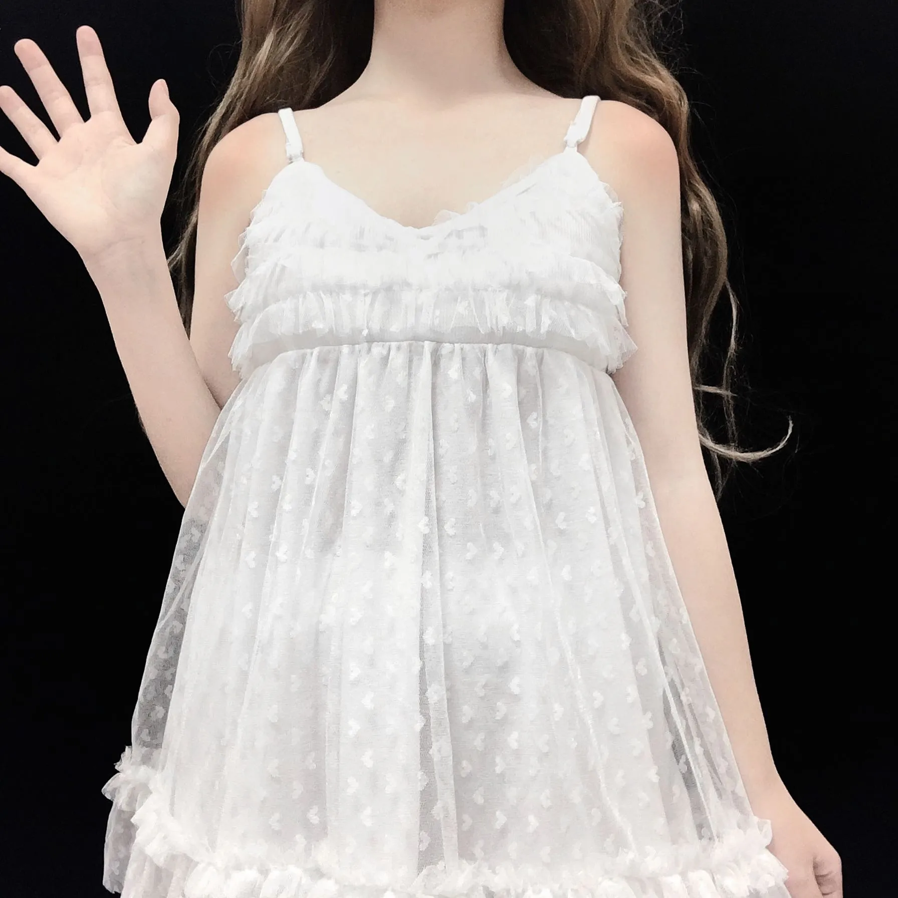 White suspender skirt   shorts PL51297