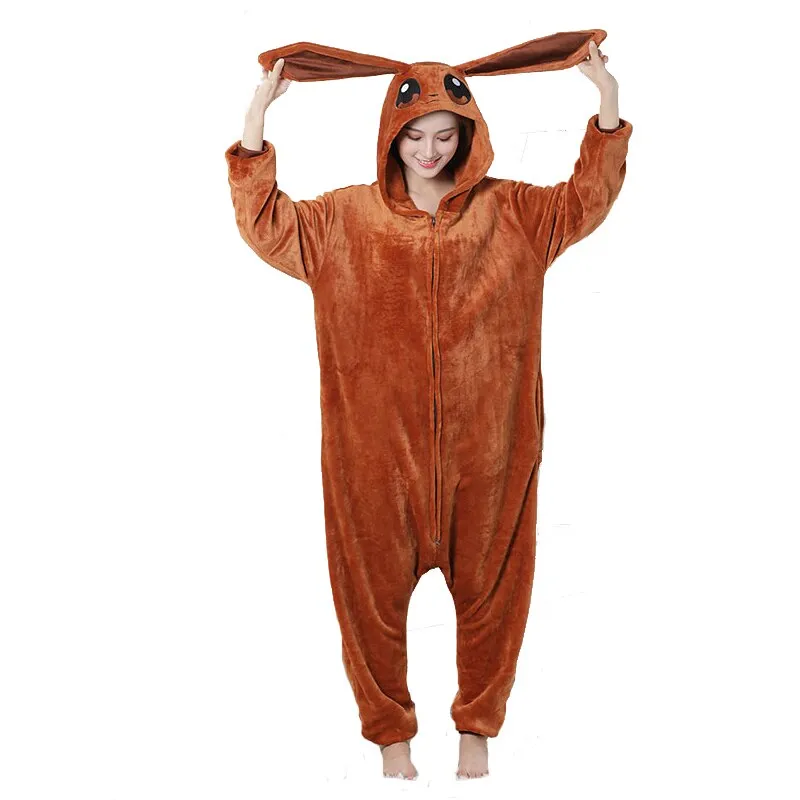 Women Pajamas Flannel Zippers Cartoon Kigurumi Onesie For Adult Men Animal One-Piece Pijamas Girls Cosplay Costume XXL 180-200CM