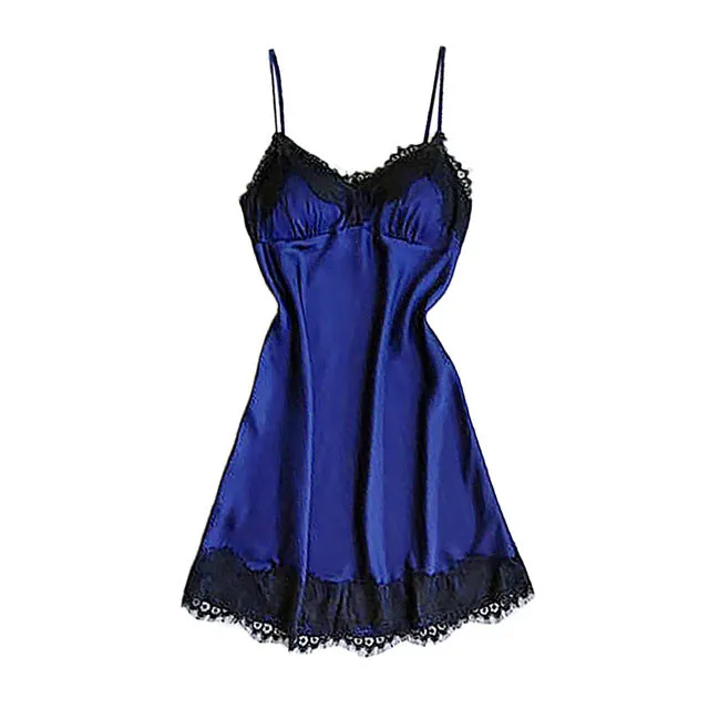 Women's sleepwear Lace Lingerie Silk NightDress